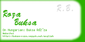 roza buksa business card